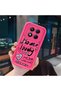 حافظة حماية من السيليكون باللون الأحمر الوردي متوافقة مع هاتف Redmi Note 14 Pro 4G، مقاومة للصدمات مع حماية للكاميرا - 4