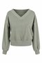 V neck crop fit sweatshirt - 6
