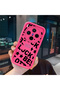 Vivo X300 Compatible Good Luck Written Star and Letter Pattern Fuchsia Pink Silicone Phone Case Shockproof - 3