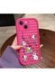 iPhone 14 Compatible Pink Red Silicone Snoopy Pattern Case Shockproof Camera Protection