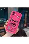 iPhone 11 Compatible Pink Red Silicone Heart Pattern Case Shockproof Camera Protection - 4