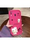Samsung Galaxy A20/A30 Compatible Pink Red Silicone Kitty Case Shockproof Camera Protection