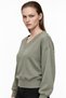 V neck crop fit sweatshirt - 2
