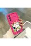 Samsung Galaxy A34 Compatible Pink Red Silicone Snoopy Pattern Case Shockproof Camera Protection - 4
