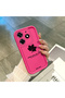 Tecno Spark 10 Pro Compatible Pink Red Silicone Maple Leaf Pattern Case Shockproof Camera Protection - 4