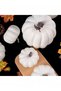 7Pcs Artificial Pumpkins Autumn Decoration White Pumpkin for Thanksgiving Autumn Harvest Halloween Christmas - 5
