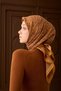 وشاح فيلورا بتصميم تجريدي بلون الخردل - 4