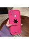 For Realme C25Y/C21Y Compatible Pink Red Silicone Maple Leaf Pattern Case Shockproof Camera Protection