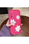 Samsung Galaxy S20 Fe 4G/5G Compatible Pink Red Silicone Flower Pattern Case Shockproof Camera Protection