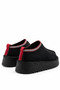 Cheerful Women's Black Suede Plush Inside Thick Heeled Warm Lined Daily Comfortable Slippers Boots 5 cm Heel - 4
