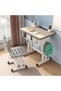 65 * 45cm Kids Adjustable Study Desk and Chair Set with Storage Drawer - Beige - 4