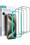 ESR 3 Pack for iPhone 15 Pro Max Screen Protector, Align Frame