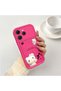 Tecno Spark 40 Compatible Pink Red Silicone Kitty Case Shockproof Camera Protection - 2