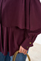 Women's Cape and Epaulet Detailed Shirt in Burgundy - 5