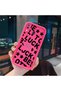 Samsung Galaxy A20/A30 Compatible Good Luck Written Star and Letter Pattern Fuchsia Pink Silicone Phone Case Impact Resistant - 3