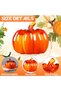 Light up Fall Pumpkin Halloween Pumpkin Decorations Autumn Thanksgiving Pumpkins with LED Lights for Decorating for Desk Table Decor Indoor Garden Indoor Outdoor Decorations, Plastic - 2
