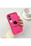 Vivo Y31/Y21D Compatible Pink Red Silicone Maple Leaf Pattern Case Shockproof Camera Protection - 2