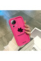 Mi 13 Lite Compatible Pink Red Silicone Maple Leaf Pattern Case Shockproof Camera Protection - 4