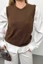 Women's Crew Neck Bow Embroidered Sweater Brown - 27K 2524 - 2