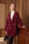 44390 - Stylish and Comfortable Felt-Polyester Buttoned Women's Knitwear Long Cardigan with Embroidery Detail - 3