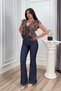 Women's Winter Laci Bellora Suede Pocket Detailed High Spanish Leg Jeans Trousers 30431 - 4