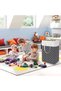 Large Foldable Laundry Basket,with Reinforced Handle(Black Pattern) - 4