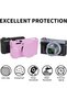 حافظة لكاميرا Canon G7 X Mark III، غطاء من السيليكون، وردي فاتح - 2
