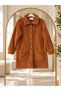 Women's Hijab Cover Pocket Buttoned Plush Cardigan - 2