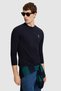 Men's Navy Blue Crew Neck Slim Fit Basic Sweatshirt 50329385-Vr033 - 3