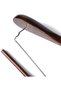 B&S Premium Wooden Hanger, 44.5cm Beech Wood with Square Rod, 4.5cm Thick, Heavy-Duty Coat Hanger for Suits, Jackets & Shirts – Walnut Color (Beech Wood Square Rod 44.5cm) - 4