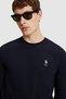 Men's Navy Blue Crew Neck Slim Fit Basic Sweatshirt 50329385-Vr033 - 2