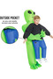 Kids Inflatable Alien Costume, Inflatable Green Alien Mascot Costume Party Cosplay Clothing Masquerade Halloween Party Festival Stage Performance - 2
