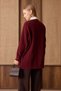 44390 - Stylish and Comfortable Felt-Polyester Buttoned Women's Knitwear Long Cardigan with Embroidery Detail - 8