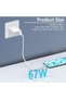 شاحن USB بقوة 67 واط متوافق مع هاتف شاومي ريدمي نوت - 2