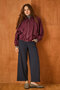Bomber Suede Jacket Burgundy - 5