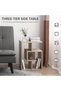 Wooden Bedside Table with Open Storage Shelves - 7