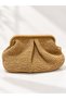 Women's Mink Hand-Knitted Raffia Clutch Bag – Scholarship-Style, Lined, Straw-Look Handbag - 3