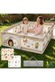 Family Paradise Baby Playpen with Mat - Baby and Toddler Fence Baby Fence Play Area 180*150cm