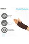 Carpal Wrist Support (Mild Support), with Splint for Firm Position, Sports Injuries, Pain Reliever Band - Medium (Black) - 3