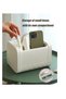 Bag Luxury Napkin Box - Multifunctional Tissue Box with Phone and Remote Control Stand - Quilted Leather Look Plastic - 2