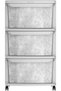 Ceramic 3 Tiers Multipurpose Storage Cabinet with Wheels - 3