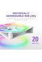 مروحة بيضاء F120 RGB ثنائية/ثلاثية الألوان - 3