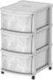 Ceramic 3 Tiers Multipurpose Storage Cabinet with Wheels