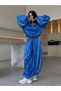 Silk Satin Zippered Top and Bottom Set