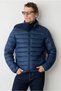 Stand Collar Zippered Pocket Windproof Warm Quilted Sports Coat - 7