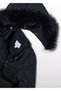Abel&Lula Girl's Hooded Belted Inflatable Coat Black 5814 - 4