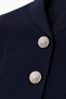 Women's Navy Blue Large Size V-Neck Silver Button Detailed Jacket Trousers Double Set Hzl26S-Hzl2601 - 6