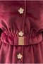 Women's Fox Fabric Floral Buttoned Belted Plush Jacket Coat 65 cm - 6