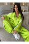Silk Satin Zippered Top and Bottom Set - 2