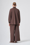 Front Zipper Trousers Suit 1091 Brown - 3